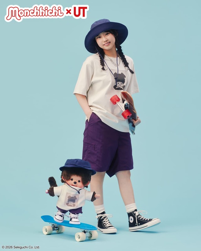【ユニクロ×モンチッチ】モンチッチが曜日ごとに異なるUTの着こなしを披露する「7日間スタイリング」火曜日