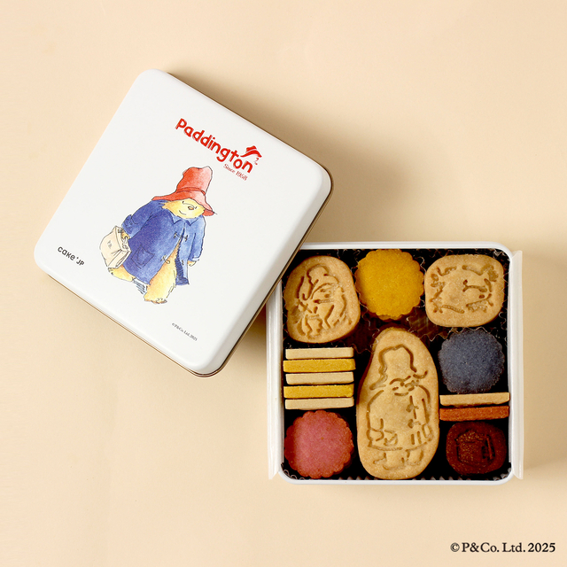 『パディントン™』クッキー缶 価格:3,300円(税込)【名作絵本のクッキー缶セレクション by Cake.jp】