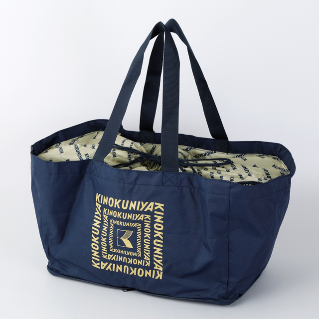 【紀ノ国屋 折りたためる保冷カゴバッグ】深みのある色味で上品さを演出する「インディゴ」