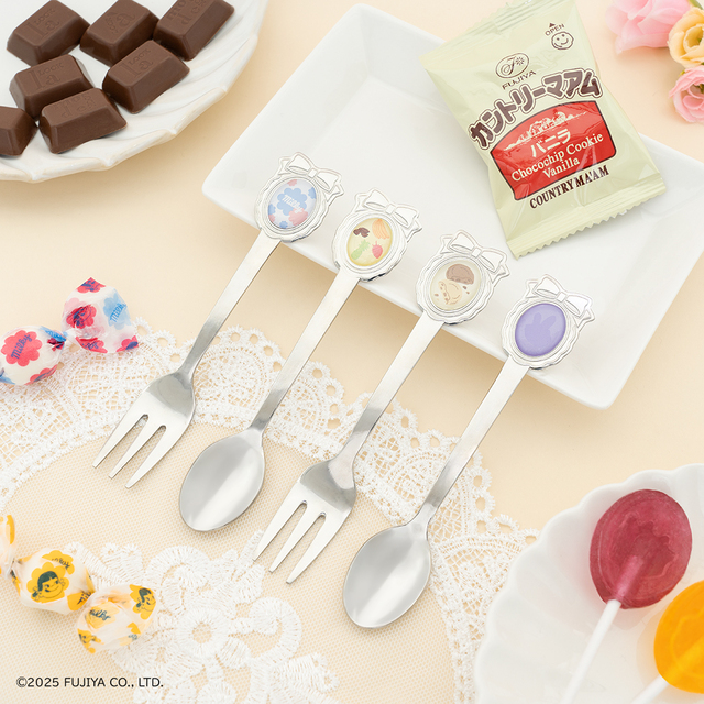 C賞　カトラリー（全4種／約12cm）【タイトーくじ　PEKO×TEA TIME】