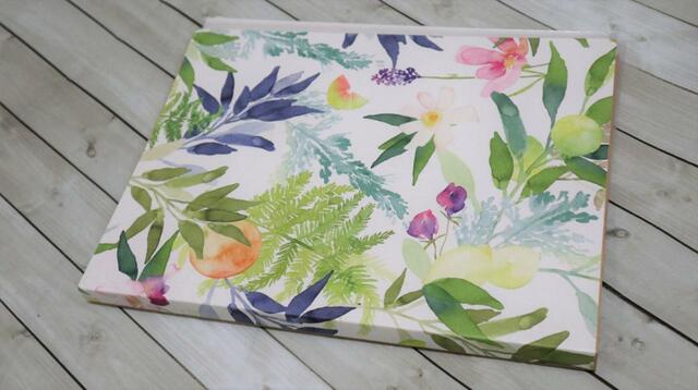 【ダイソー mtリメイクシート】「ブルーベルグレイ」の水彩タッチの花柄に変身！