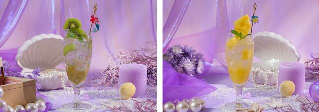 （左）＜アリエル＞キウイスカッシュ　　1,090円（税込1,199円）　　（右）＜フランダー＞パインスカッシュ　　1,090円（税込1,199円）