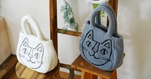 【おかべてつろう氏の「ねこ雑貨」】「猫顔バッグ」トート ¥10,780