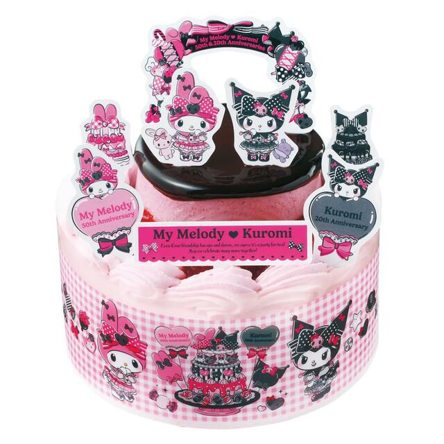 マイメロディ＆クロミ　アニバーサリークリスマスケーキ（オリジナルピックシート、アクリルチャーム付き）