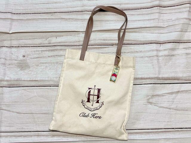 キャンバストートバッグにつけてみました