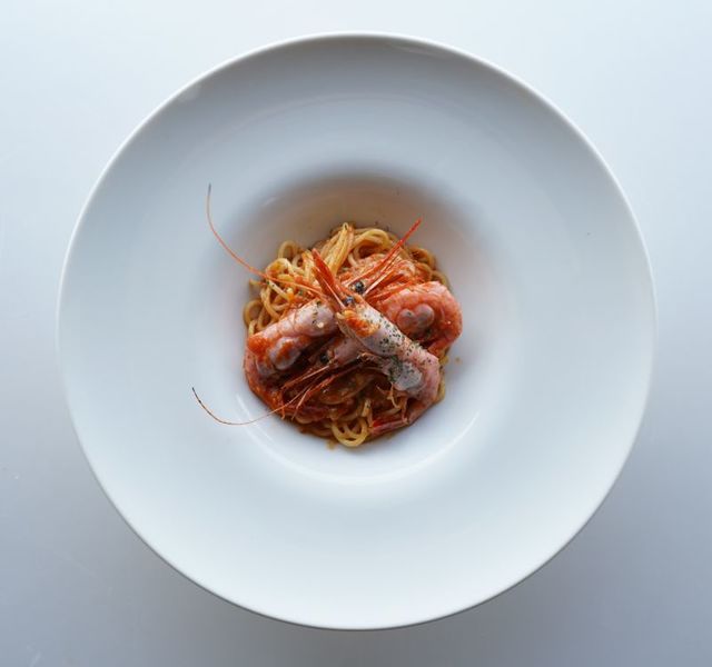 赤海老のアメリケーヌクリームソースパスタ