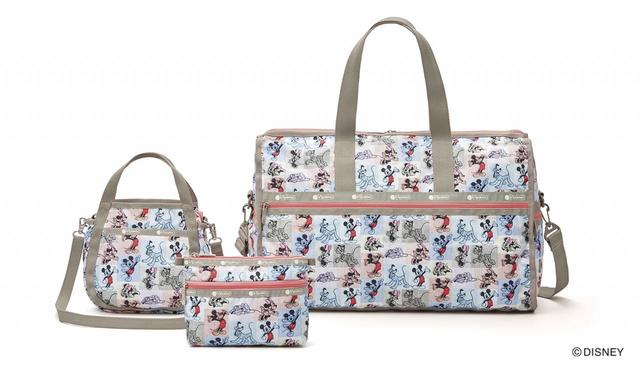 左【スモール ジェニー】H20×W21×D6cm ￥17,050 中【コスメティック クラッチ】H15×W20×D6cm ￥4,620 右【デラックス ラージ ウィークエンダー】H35×W52×D27cm ￥29,150