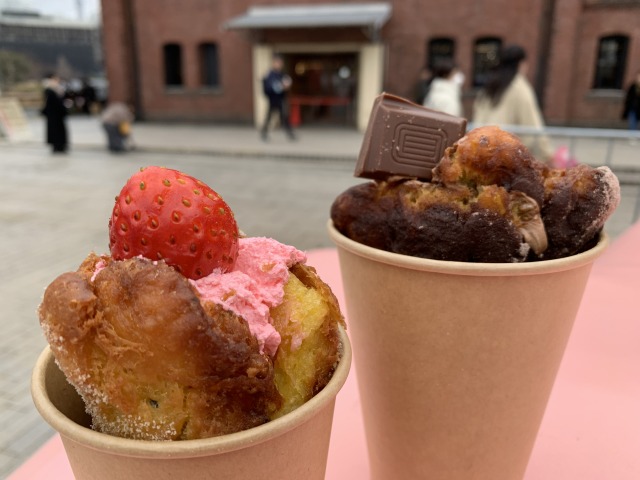 ドーナツがほんのり温かくてクリームがとろとろ！