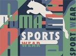 【プーマ「YEAR OF SPORTS」】当時のレトロなフットボールジャージの切り替えや、シックなカラーリングからインスピレーションされたグラフィックデザイン