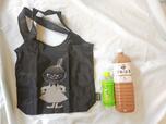 サイズは、1000mlペットボトルも入る大きさ【MOOMIN（ムーミン）たっぷり入る ビッグエコバッグ「リトルミイver.」】