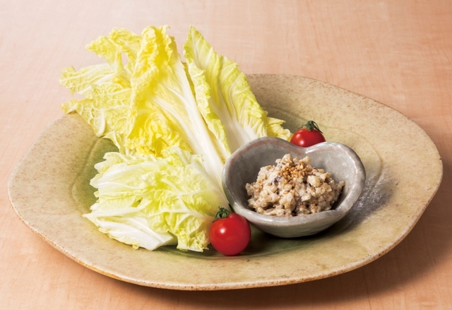 白菜の鶏味噌ディップ