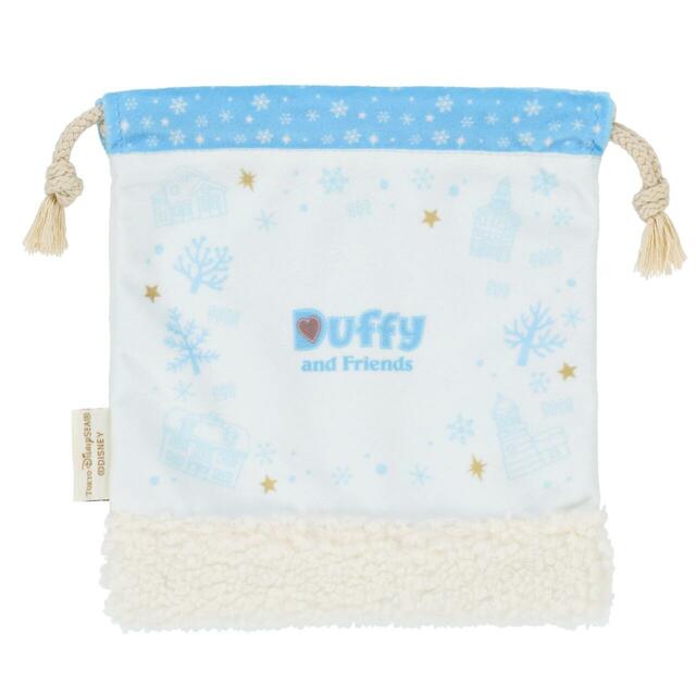 きんちゃく 1,300円|東京ディズニーシー「ダッフィー&フレンズのアワ・リトル・スノーフレンズ」グッズ|販売店舗:東京ディズニーシー「マクダックス・デパートメントストア」|発売日:2026年11月2日(月)