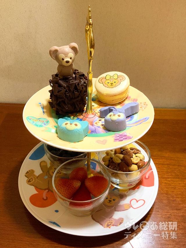 上海ディズニーランドホテルのダッフィールームのスイーツ