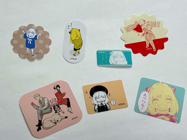 お花や楕円などの形のシール（7枚）アーニャの「えっへん！」にほっこりしちゃいますね♪