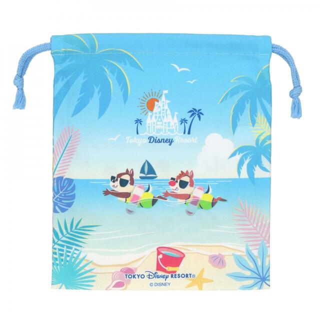 きんちゃく 850円｜東京ディズニーリゾート「SuiSui Summer」グッズ｜発売日：2024年6月13日（木）｜販売店舗：東京ディズニーランド「グランドエンポーリアム」、東京ディズニーシー「ガッレリーア・ディズニー」