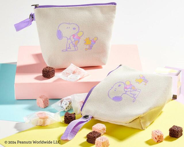 「東京ラスク×PEANUTS　ピース東京MIXポーチ付き」＜¥1,430(税込)＞「【東京ラスク×PEANUTSのコラボ第2弾商品が登場】