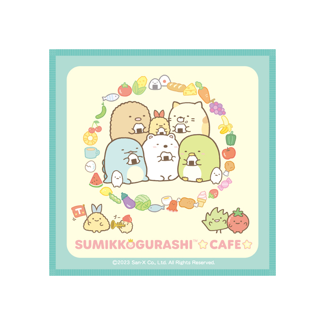 ハンドタオル 1,000円（税込1,100円）｜すみっコぐらしカフェ　～ようこそ！たべもの王国～