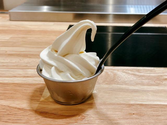 ハンバーグの〆に、ソフトクリームもいいかも