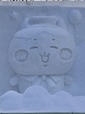 【ちいぽけ雪まつり】ハチワレ雪像