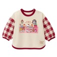 【SWIMMER×サンリオキャラクターズ／チェック袖ミニ裏毛ライトスウェットシャツ】赤チェックの袖が映えるアイボリー系もかわいい◎