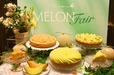 【キル フェ ボン「MELONフェア」】ひと足先に開催されたお披露目会では華やかなメロンのタルトが並んでいました