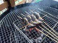 【ルトゥール京都】夕飯の川魚の炭火焼き