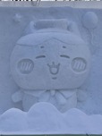 【ちいぽけ雪まつり】ハチワレ雪像