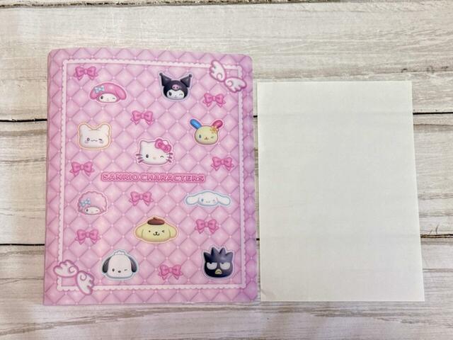 【サンリオキャラクターズ当りくじ】「21．ファイルホルダー／ピンク」サイズ：（約）縦33.4×横27.3×厚み3cm