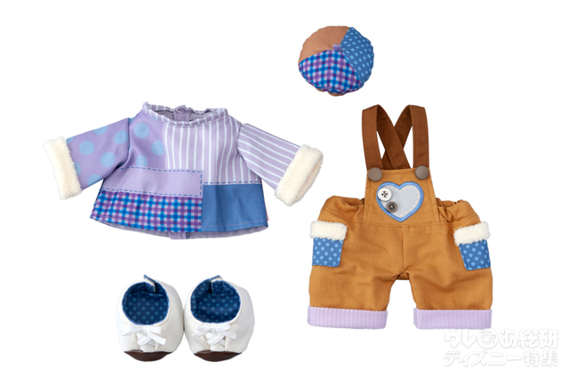 コスチュームセット 4,800円｜【セット内容】ベレー帽、上着、サロペット、くつ｜東京ディズニーシー「ダッフィーのハートウォーミング・デイズ」2018｜【販売店舗】マクダックス・デパートメントストア