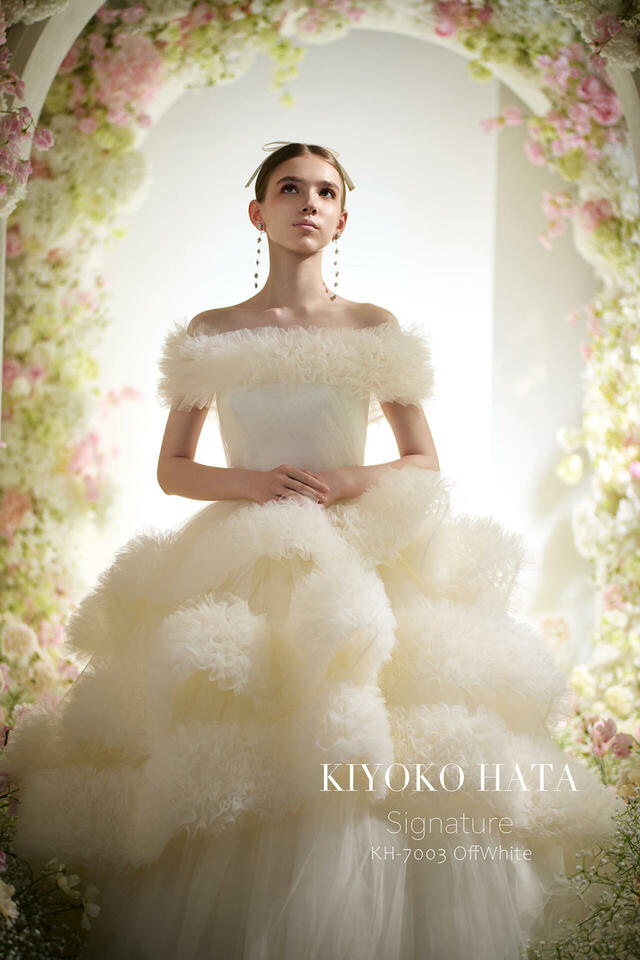 【クラウディア】KIYOKO HATA（キヨコハタ）新作ウェディングドレス｜KH-7003_offwhite