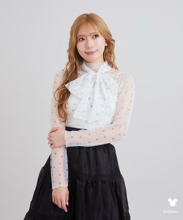 シェイプ柄シアーインナートップス 9,200円｜Areeam Disney Collection「ミッキーマウス」