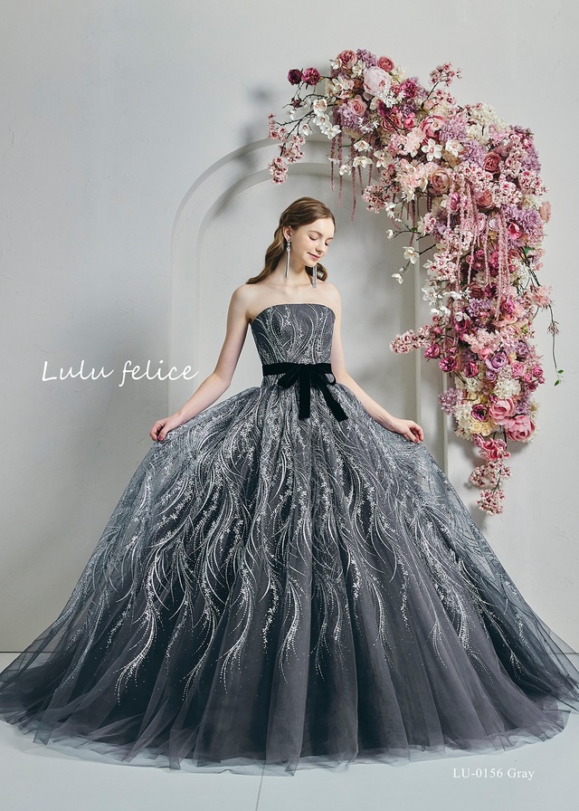 「Lulu felice（ルル・フェリーチェ）」新作ウェディングドレス LU-0156_Gray