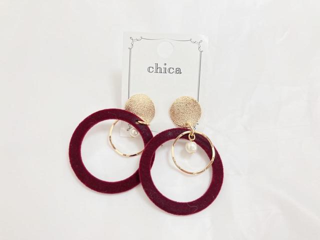 【3COINS】ボルドーとパールビーズで上品さUP