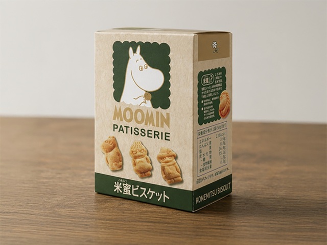 ムーミンパティスリー　米蜜ビスケット　希望小売価格：540円（税込）※税率8%【新レーベル『MOOMIN PATISSERIE（ムーミン パティスリー）』誕生】