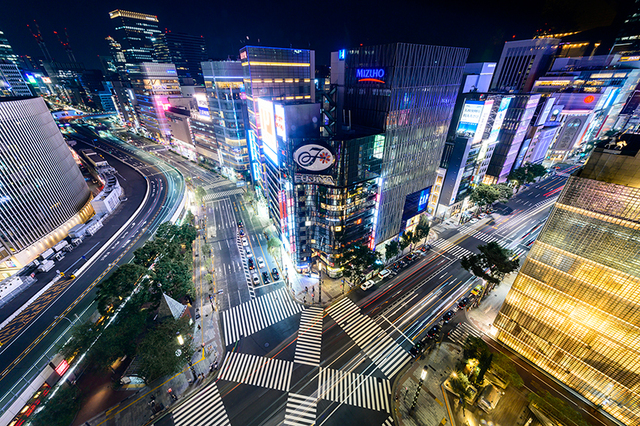 日本夜景遺産認定地:東急プラザ銀座屋上