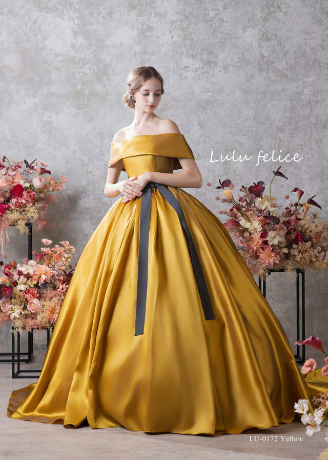 【クラウディア】「Lulu felice(ルル・フェリーチェ)」新作ウェディングドレス|LU-0172_Yellow