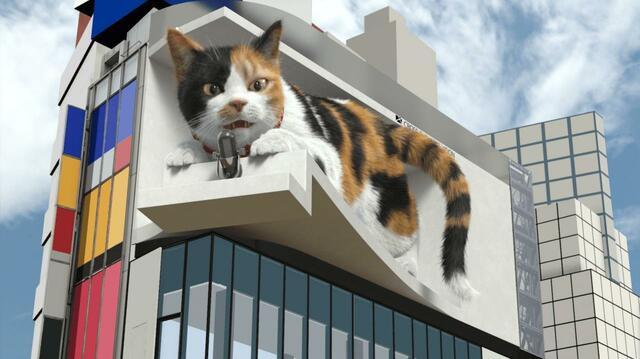 クロス新宿ビジョン「ねこ＆エコー編」