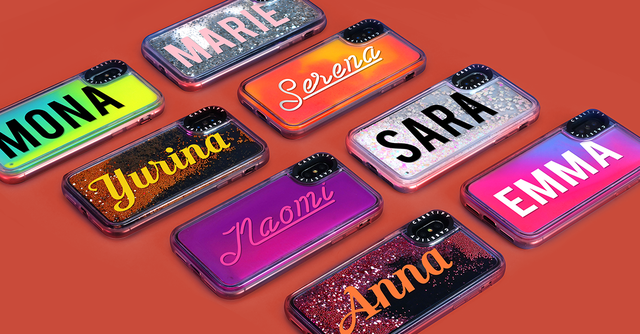 イニシャルグリッターケース