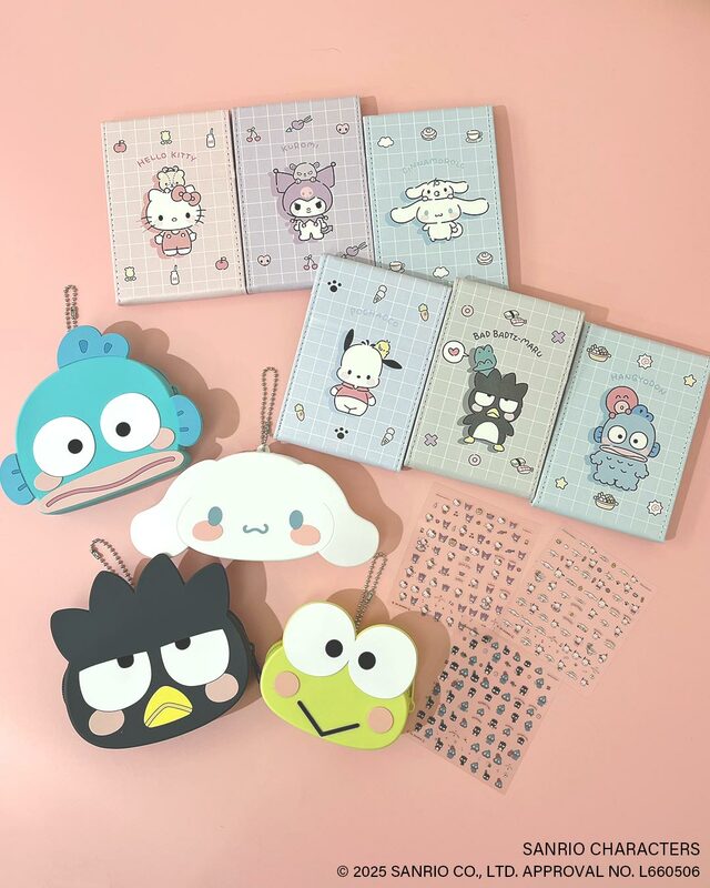 「ハローキティ」「シナモロール」「クロミ」「ハンギョドン」「ポチャッコ」「バッドばつ丸」「けろけろけろっぴ」が登場