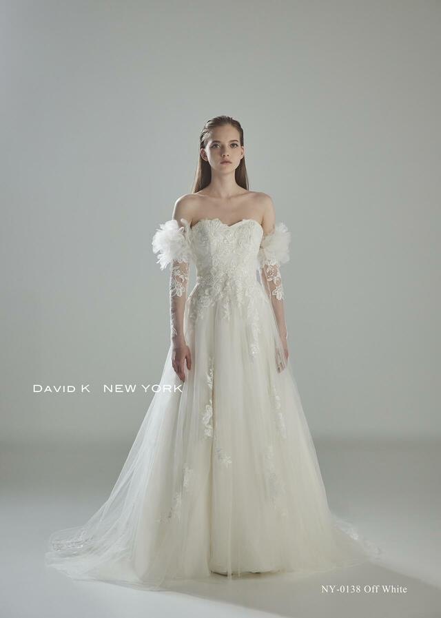 クラウディア｜「DAVID K NEW YORK（デヴィッド ケイ ニューヨーク）新作ウェディングドレス｜NY-0138_Offwhite