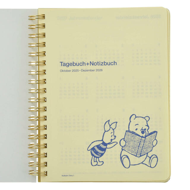 【デルフォニックス】プーさん、ピグレット、イーヨー Rollbahn Diary L 手帳・スケジュール帳 CALENDAR&ORGANIZER 2026 2,400円