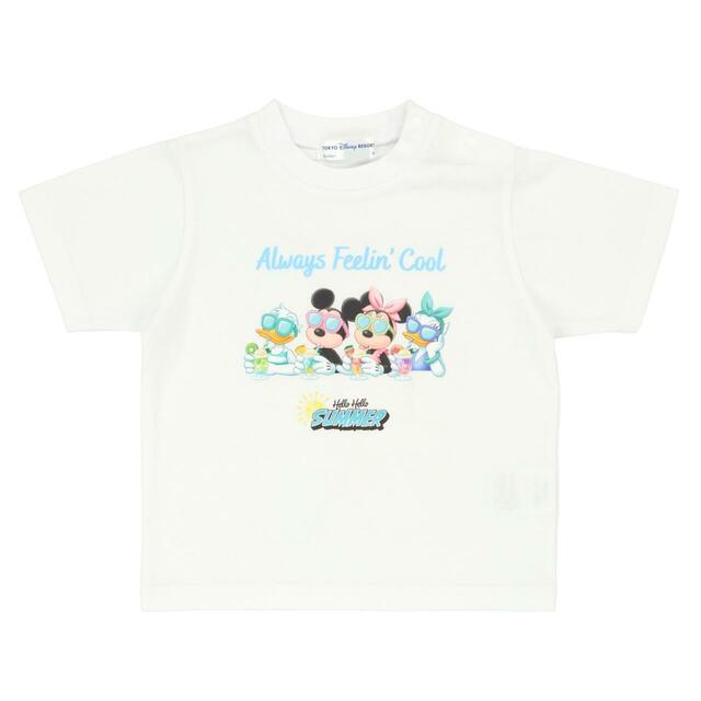 ベビーTシャツ 2,800円|夏の東京ディズニーリゾート「Hello Hello SUMMER!」グッズ|販売店舗:東京ディズニーランド「グランドエンポーリアム」、東京ディズニーシー「タワー・オブ・テラー・メモラビリア」|発売日:2026年6月11日(木)