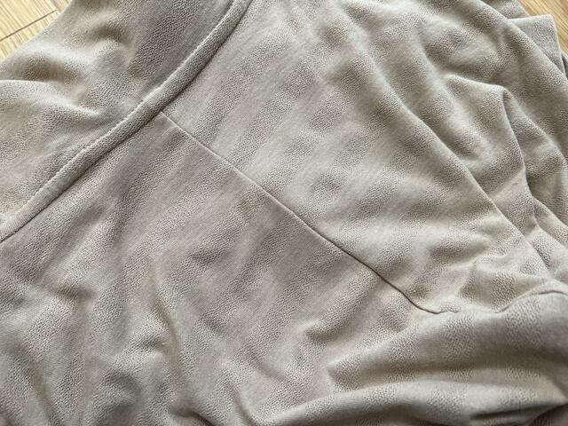 【ファッションセンターしまむら UVボーダーZIPPK】フードの部分などもシワはなし