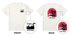 黒ねこTシャツ(M・L・XLサイズ)3,000円【『カフェ・ベローチェ 有明店』限定グッズ】