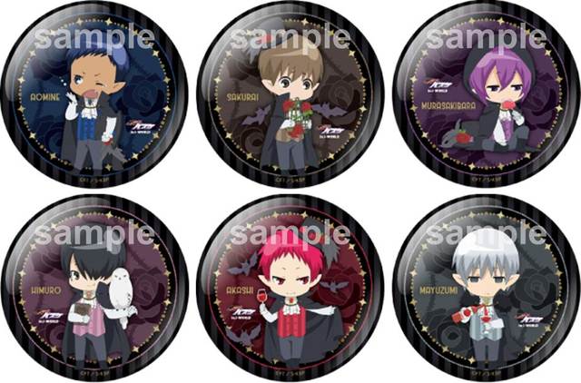 缶バッジコレクション[A]・[B] ([A]6種・[B]6種／1個400円)　※[A]・[B]それぞれランダム封入｜黒子のバスケ Vampire Party in J-WORLD TOKYO