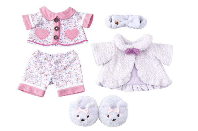 コスチュームセット（シェリーメイ）¥4,800 ※セット内容：パジャマ、アウター、ヘアバンド、スリッパ｜東京ディズニーシー「ダッフィーのオータムスリープオーバー」スペシャルグッズ（2018年8月23日発売）