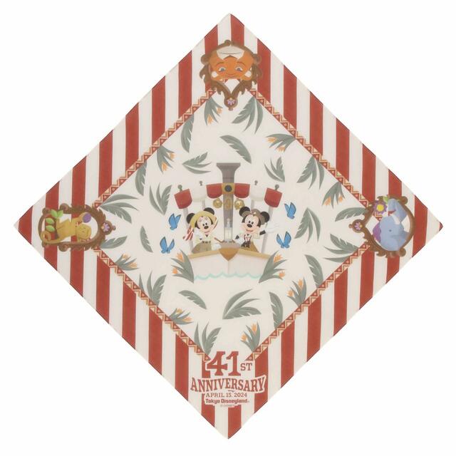 バンダナ 1,200円｜東京ディズニーランド開園41周年を記念した「ジャングルクルーズ：ワイルドライフ・エクスぺディション」モチーフのグッズ｜販売店舗：東京ディズニーランド「アドベンチャーランド・バザール」｜発売日：2024年4月15日（月）