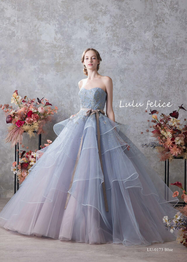 【クラウディア】「Lulu felice(ルル・フェリーチェ)」新作ウェディングドレス|LU-0173_Blue