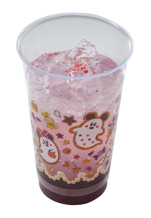 スパークリングドリンク（グレープ＆サワーホワイト） 380円｜ボイラールーム・バイツ、キャプテンフックス・ギャレー、パン・ギャラクティック・ピザ・ポート｜東京ディズニーランド「ディズニー・ハロウィーン」2018