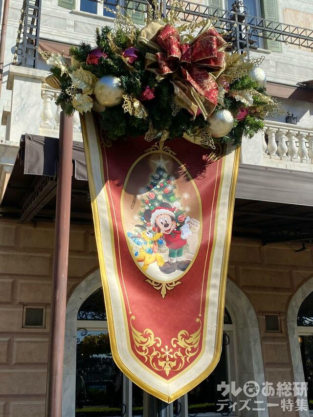 ディズニーシーのクリスマデコレーション